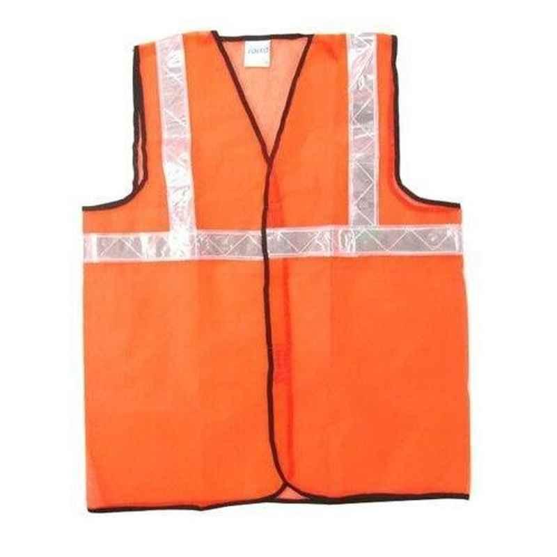 Shree Rang 2 inch Extra Large Orange Reflective Jacket, KH04 - Mro Hub